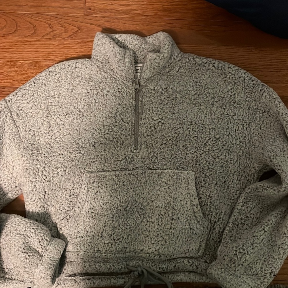 Cropped Sherpa Quarter-Zip